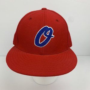 VTG Lids Baltimore Orioles Red 'O' Logo Wool Blend Baseball Cap Size 7 1/4